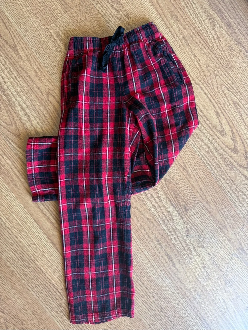 🟢3/$15 Boxercraft Boys S (6-8) Red Black Plaid Flannel Pajama Pants 🎄